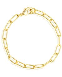 Adornia - 14k Plated Paperclip Chain Bracelet - Lyst