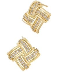 Savvy Cie - Cz Stud Earrings - Lyst