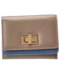 Fendi - Way Small Leather Trifold Wallet - Lyst