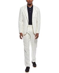 Brunello Cucinelli - 2pc Wool, Linen, & Silk-blend Suit With Pleated Pant - Lyst