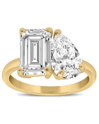 Lab Grown Diamonds - 18k Two-tone 3.00 Ct. Tw. Lab-grown Diamond Solitaire Ring - Lyst