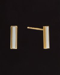 Italian Gold - 14k Bar Studs - Lyst
