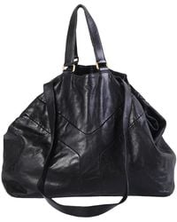 Saint Laurent - Leather Rive Gauche Oversized Tote (Authentic Pre-Loved) - Lyst