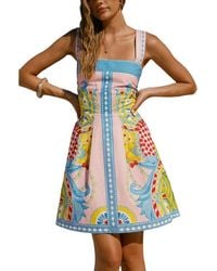 Esea - Linen-Blend Mini Dress - Lyst