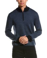 Bruno Magli - Twill Suede-trim Wool Pullover - Lyst