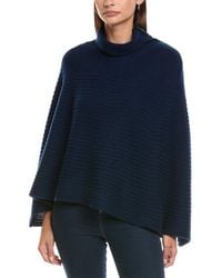 Forte - Cashmere Circular Rib Cashmere & Wool-Blend Poncho - Lyst