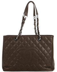 Chanel - Caviar Leather Cc Large Shopping Tote (Authentic Pre-Owned) - Lyst