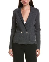 Bruno Magli - Contrast Trim V-neck Wool Cardigan - Lyst