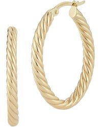 Ember Fine Jewelry - 14k Twist Oval Hoops - Lyst