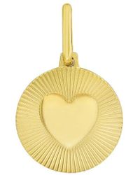 Italian Gold - 14K Heart Charm Pendant - Lyst