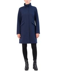 Cole Haan - Soft Twill Zip Up Coat - Lyst