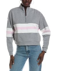 Vintage Havana - Vintage Fleece Colorblock Quarter Zip Pullover - Lyst