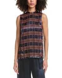 3.1 Phillip Lim - Hester Plaid Devore Silk-blend Shell - Lyst