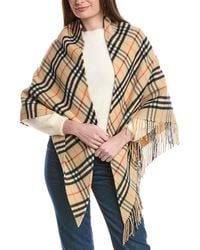 Burberry - Check Wool & Cashmere-Blend Cape - Lyst