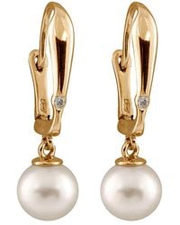 Masako Pearls - Splendid Pearls 14k Diamond & 8-8.5mm Pearl Earrings - Lyst