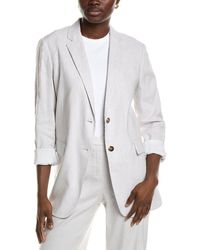 Theory - Rolled Sleeve Bf Linen-Blend J Jacket - Lyst
