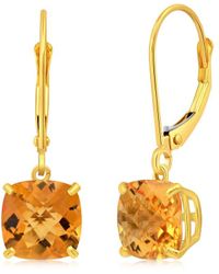 MaxColor - 10k 3.10 Ct. Tw. Citrine Earrings - Lyst