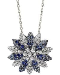 Suzy Levian - 1.00 Ct. Tw. Sapphire Necklace - Lyst