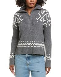 Hannah Rose - Fairisle Wool & Cashmere-Blend 1/2-Zip Pullover - Lyst