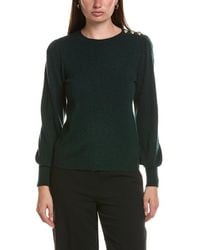 Bruno Magli - Button Shoulder Wool & Cashmere-blend Sweater - Lyst