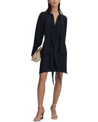 Reiss - Ellie Plain Belted Flippy Dress - Lyst