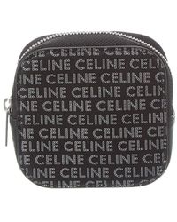 Celine - Squared Leather Coin Purse - Lyst