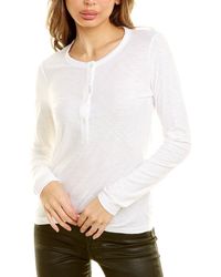 James Perse - Jersey Henley Top - Lyst