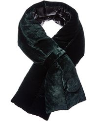 Moncler Structured Silk-blend Scarf - Black