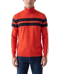 N.Peal Cashmere - Cashmere-Blend Roll Neck Stripe Sweater - Lyst