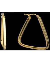 Italian Gold - 18k Triangle Hoops - Lyst