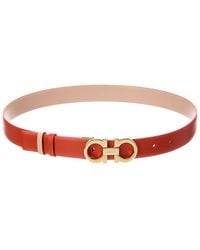 Ferragamo - Gancini Reversible & Adjustable Leather Belt - Lyst