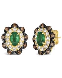 Le Vian - Precious 14K 1.36 Ct. Tw. Diamond & Emerald Earrings - Lyst