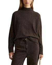 Reiss - Alicia Knitted Funnel Neck Wool-Blend Top - Lyst