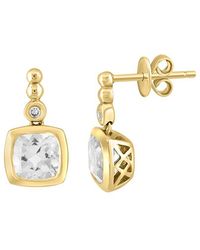 Effy Fine Jewelry - Plated 1.65 Ct. Tw. Topaz, Citrine Earrings - Lyst