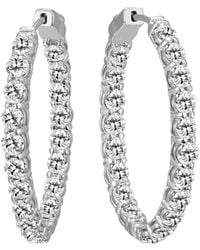 Diamond Select Cuts - 14K 10.00 Ct. Tw. Diamond Hoop Earrings - Lyst