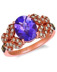 Le Vian - ® 14k Rose Gold 2.42 Ct. Tw. Diamond & Grape Amethysttm Cocktail Ring - Lyst