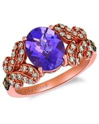 Le Vian - ® 14k Rose Gold 2.42 Ct. Tw. Diamond & Grape Amethysttm Cocktail Ring - Lyst