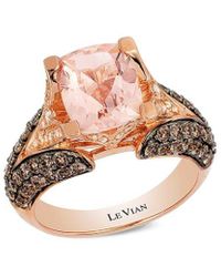 Le Vian - Le Vian Chocolatier 14k Strawberry Gold 3.35 Ct. Tw. Diamond & Morganite Ring - Lyst