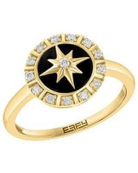 Effy Fine Jewelry - 14K 0.84 Ct. Tw. Diamond & Onyx Ring - Lyst