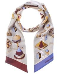 Ferragamo - Geometrical Renaissance Print Silk Bandeau - Lyst