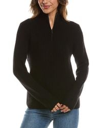 Forte - Zip Mock Neck 100% Cashmere Sweater - Lyst