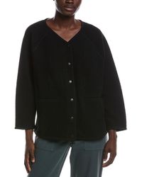 Eileen Fisher - Petite V-Neck Jacket - Lyst