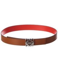 Loewe - Anagram Bombe Reversible Leather Belt - Lyst