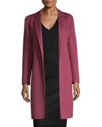Max Mara Unanime Wool Coat - Purple