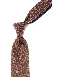 Canali - Floral/ Squares Reversible Silk Tie - Lyst