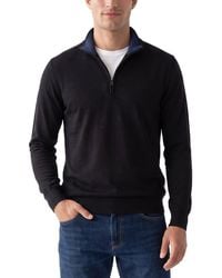 RAFFI - Jersey 1/4-Zip Mock Neck Sweater - Lyst