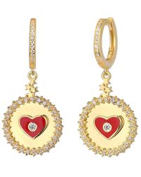 Gabi Rielle - Love Is Declared 14k Over Silver Crystal Heart Drop Earrings - Lyst
