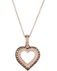 Le Vian - Le Vian 14k Rose Gold 0.61 Ct. Tw. Diamond Pendant Necklace - Lyst