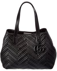 Gucci - Gg Marmont Medium Leather Tote - Lyst