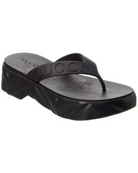 Gucci - Logo Rubber Platform Sandal - Lyst